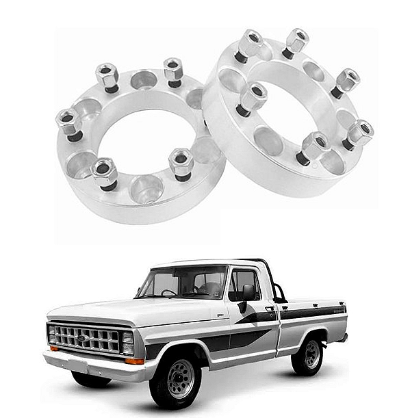 ESPACADOR ALARGADOR DE RODA 5 FUROS 38,1MM FORD PICAPE F1000 2 PEÇAS