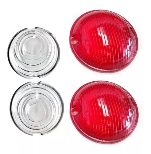 Kit Lentes Lanterna Traseira E Dianteira Pequena Jeep Willys