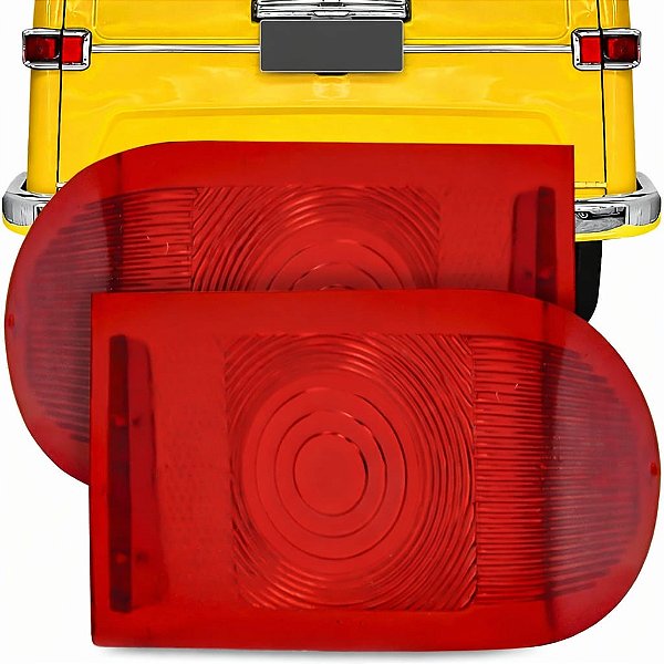 LENTES TRASEIRA CURVA RURAL F75 FORD / WILLYS - PAR