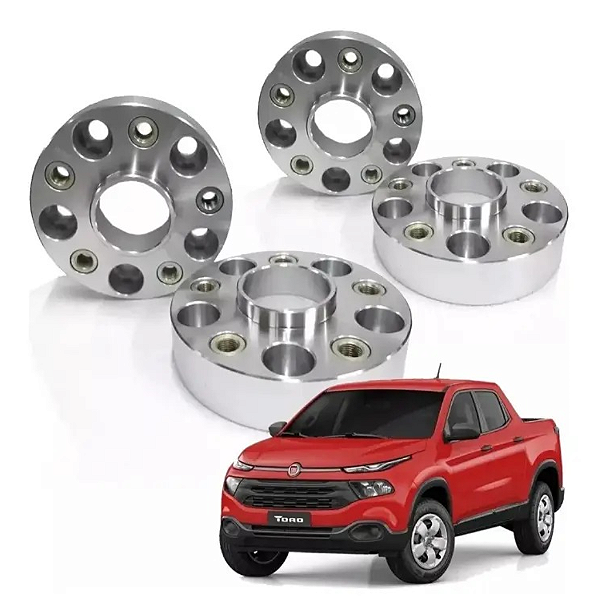 Espaçador Alargador de Rodas 32mm Avm Fiat Toro 2016 a 2022 Jogo 4 pçs