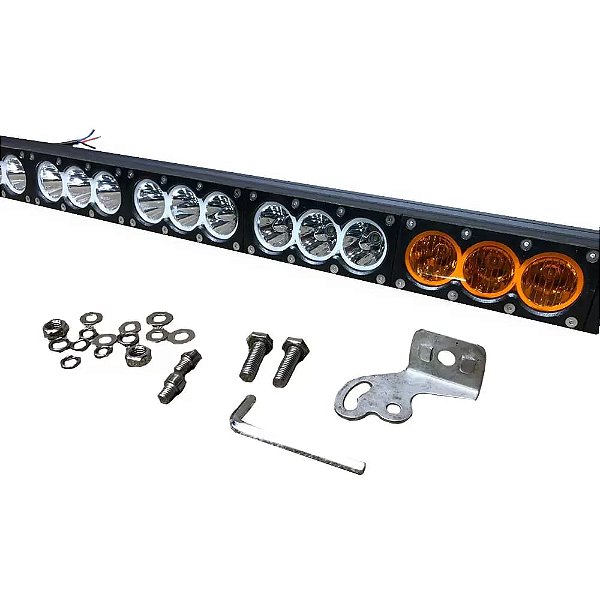 Barra Led Slim 240w Lente 3d Dual Color UTV