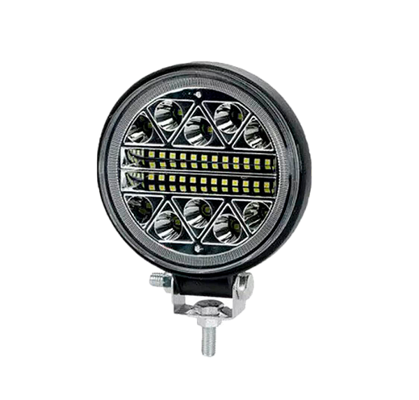 FAROL DE MILHA ÂMBAR REDONDO LED 7D 102W