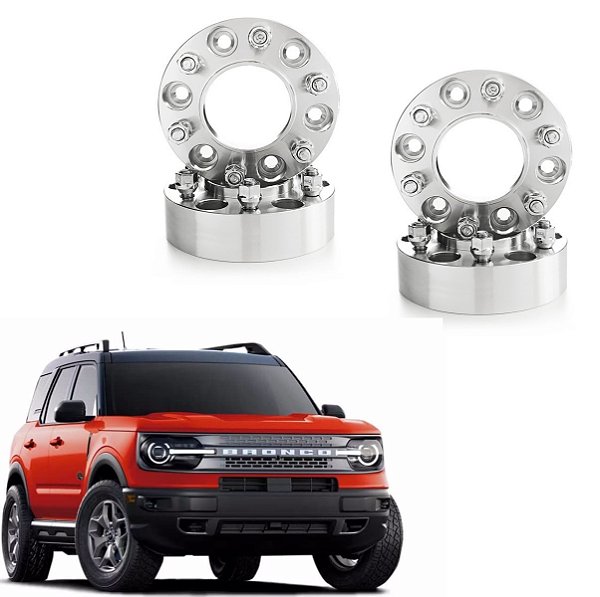 ESPAÇADOR DE RODA 38 MM AVM BRONCO SPORT 2021 A 2024 JOGO COM 4 PEÇAS