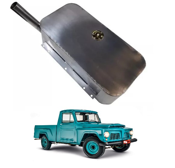 Tanque De Combustível Em Inox Ford Willys F75 (1960 A 1977) + Bóia