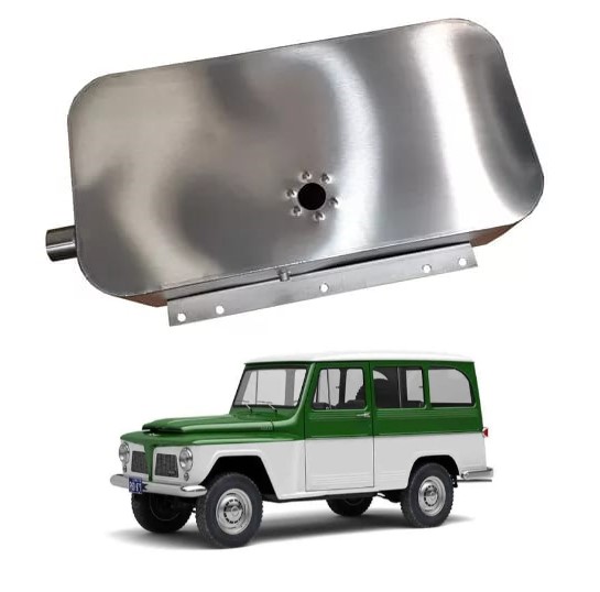 Tanque Combustível Em Inox Jeep Rural Willys Ford 1960 A 1977 + Bóia
