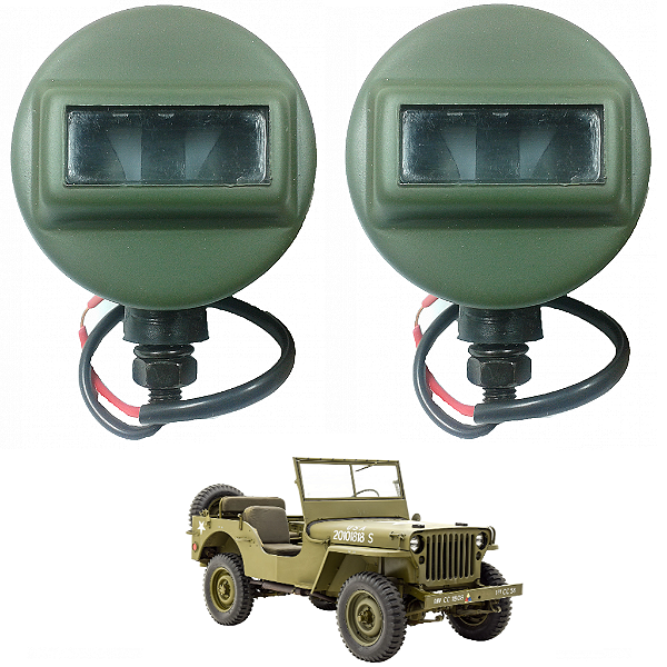 LANTERNA DIANTEIRA TORPEDO BLACK OUT JEEP MILITAR GPW / MB