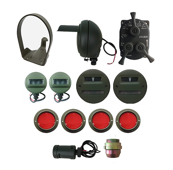KIT DE ILUMINAÇÃO PARA JEEP MILITAR E VIATURAS MILITARES 12 VOLTS