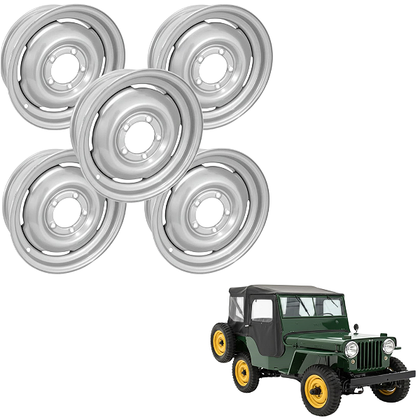 JOGO DE RODA ORIGINAL JEEP WILLYS CJ2A 16X4,5 (5un)