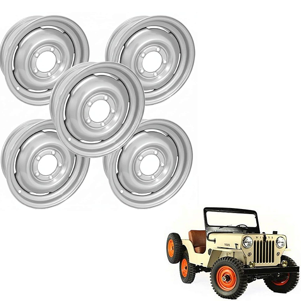 JOGO DE RODA ORIGINAL JEEP WILLYS CJ3 16X4,5 (5un)