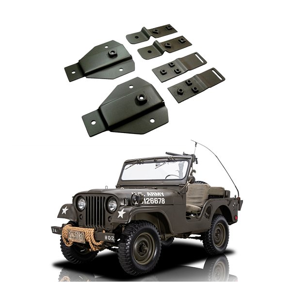 SUPORTES FIXAÇÃO CAJADO DA CAPOTA JEEP M38A-1