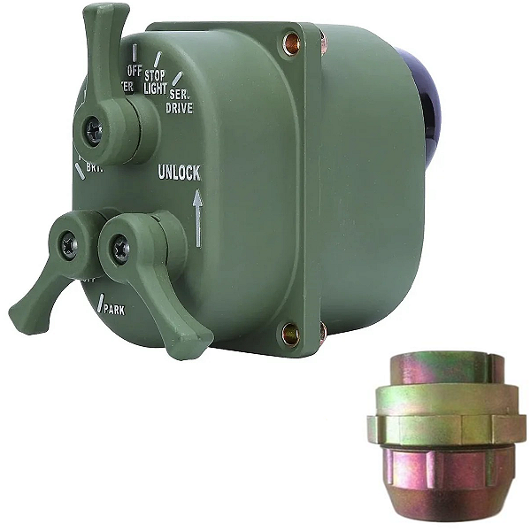Chave NATO Interruptor 3 Alavancas Conector Militar Viatura