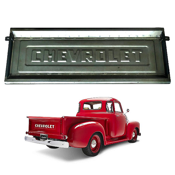 Tampa Traseira da Caçamba Chevrolet 3100 Marta Rocha Nova Chapa 1,2mm Aço