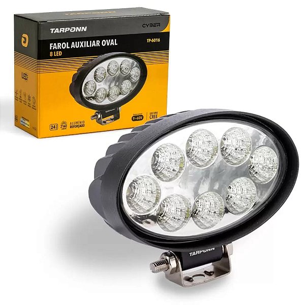 Farol Auxiliar TARPONN Oval 8 LEDs 24W 9~60V 6000K