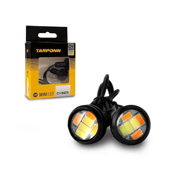 Par de LED Mini Cyber Tarponn 23mm 6w 120 Lumens Luz Branca 6.000k 12v