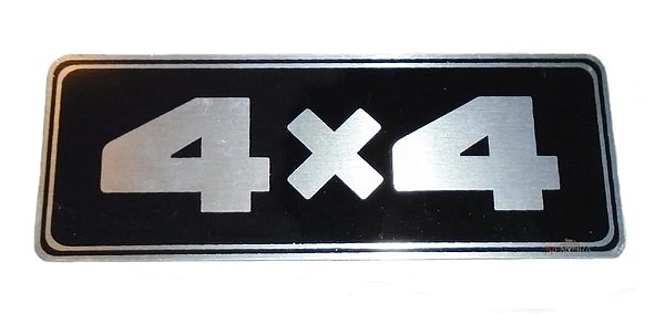 PLAQUETA  ADESIVA EM METAL 4X4 ENGESA F75 JEEP NIVA RURAL BANDEIRANTES