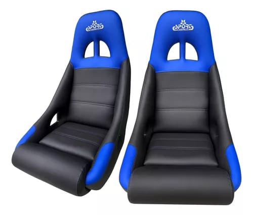 Bancos Concha Fixo Preto  Para Buggy / Bugre / Puma / Gaiola Off Road
