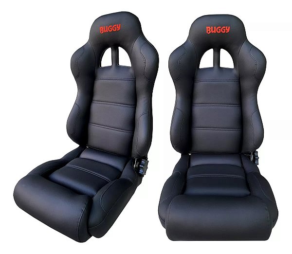 Bancos Concha Reclinável Para Buggy Preto