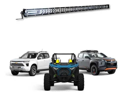 Barra Led Slim Reta Dual Color 300w 32" Strobo Lente 7d Cree SCP-5300