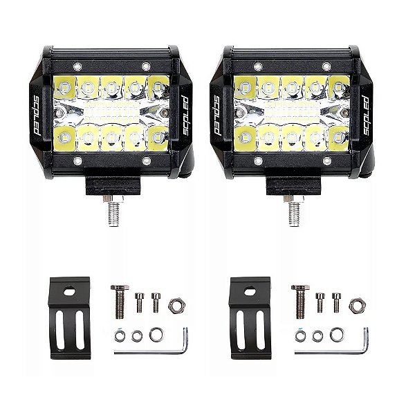Par Farol Auxiliar Milha 60w Premium 8D 6000 lumens 10cm