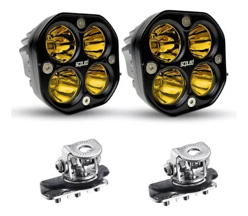 Par Super Farol Milha Spot Led Cree Luz Amarela 40w c/ Suporte Utv