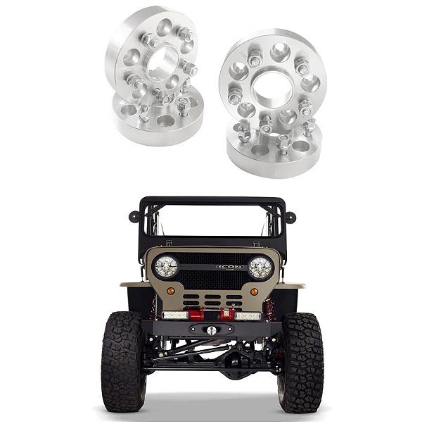 ESPACADOR ALARGADOR DE RODA 5 FUROS 50MM JEEP WILLYS CJ3B JOGO 4 PEÇAS