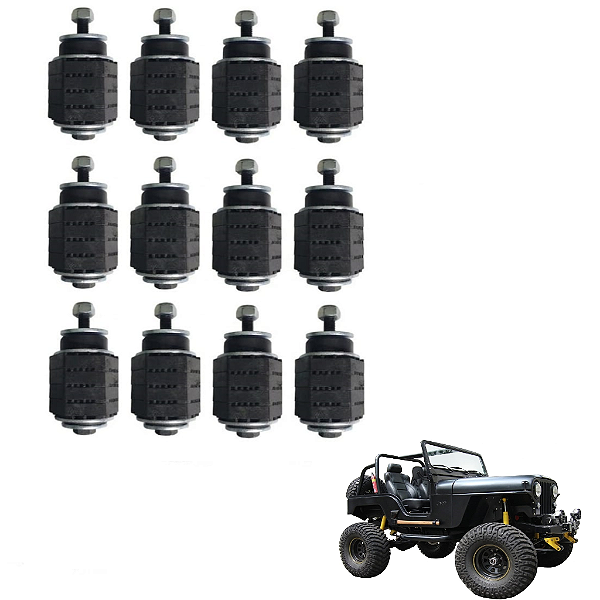 Kit Calço Coxim De Carroceria De Santoprene 2" Jeep Ford Willys CJ5 (1955a1983)