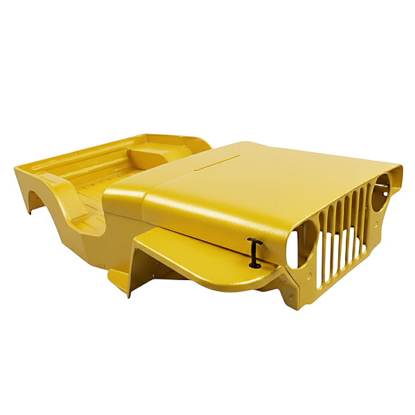 Carroceria em Fibra para Jeep Willys CJ3A - Amarelo