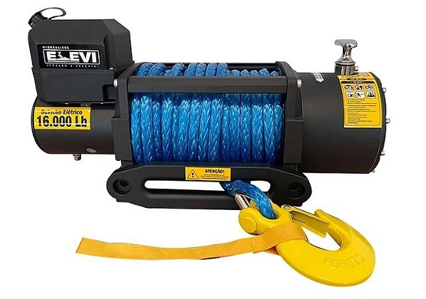Guincho Elétrico 12v 16000 Libras 7240 kg Com Cabo Sintético