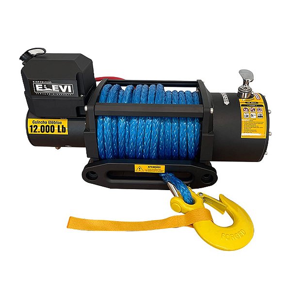 Guincho Elétrico 12v Para Até 12000 Libras 5443 Kg Com Cabo Sintético