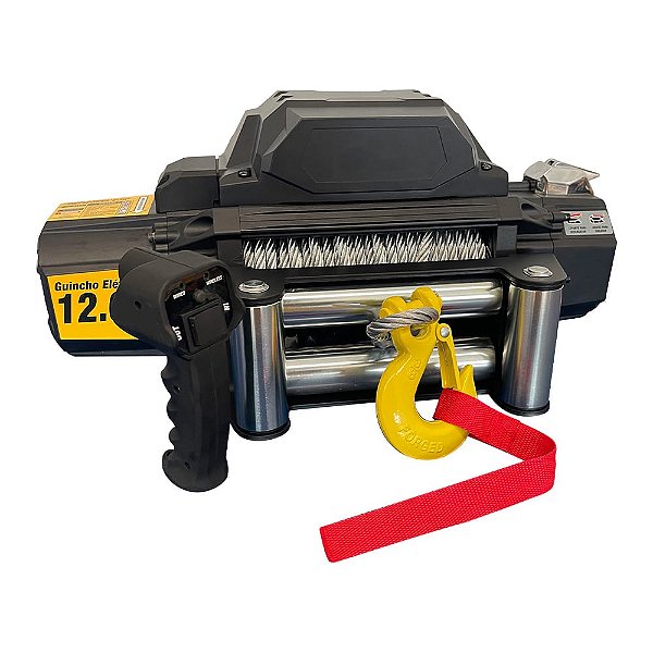 Guincho Elétrico IP68 12v 12000 Libras 5443 Kg ã Prova D'água c/ Cabo de Aço