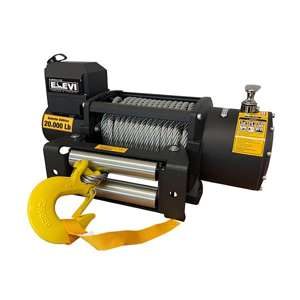Guincho Elétrico 24v 20.000 Libras / 9.071 Kg  c/ Cabo de Aço
