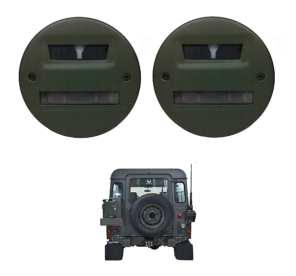 LANTERNA TRASEIRA MILITAR APROXIMAÇÃO / BLACKOUT LAND ROVER DEFENDER