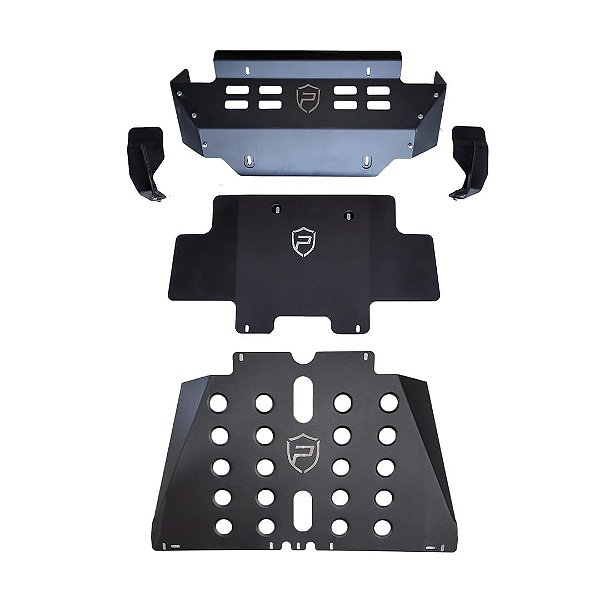 Kit Peito de Aço + Protetor Carter + 2 Protetores de Coifa Para Hilux 2016 - 2024