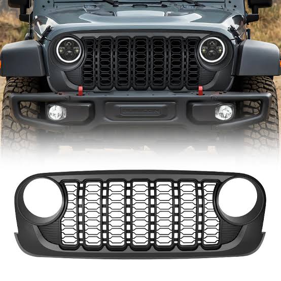 Grade Frontal Jeep Wrangler JL Modelo 2025 SEM BURACO CAMERA FRONTAL