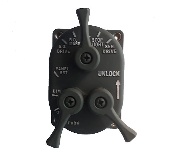 INTERRUPTOR CHAVE NATO ORIGINAL AMERICANA JEEP MILITAR/MARRUÁ/LAND ROVER DEFENDER
