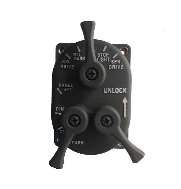INTERRUPTOR DE LUZ  3 ALAVANCAS HUMVEE MILITAR  M998 M35