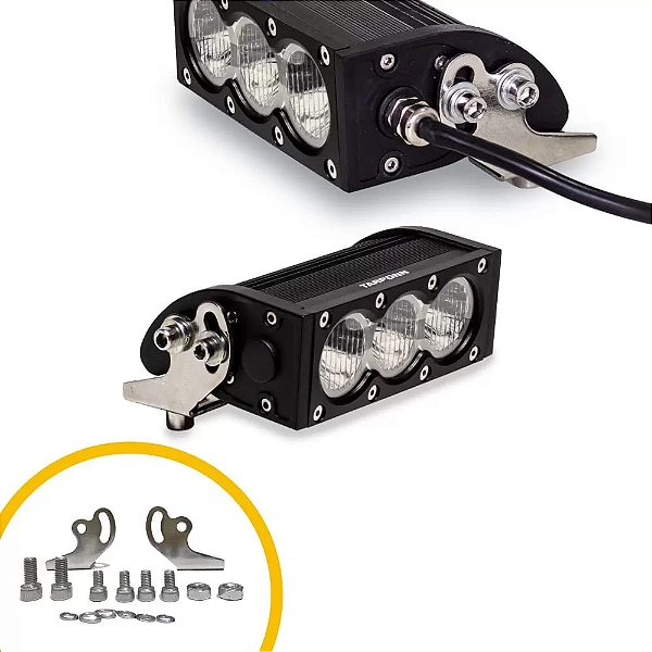 BARRA DE LED PRO 15 CM 3 LEDs 30W FOCO ABERTO 9~36V BRANCO FRIO 6.000K - PAR