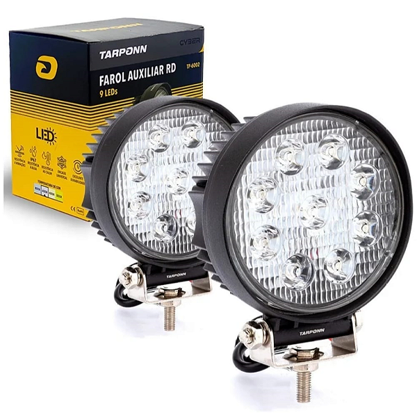 Farol Auxiliar TARPONN Redondo 9 LEDs 27w 9~60v 6000K