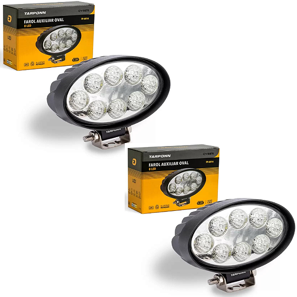 Farol Auxiliar TARPONN Oval 8 LEDs 24W 9~60V 6000K -Par
