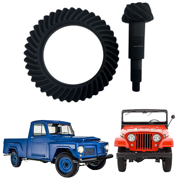 Coroa E Pinhão 43x8 Dana 44 Jeep Rural F 75 Ford Willys