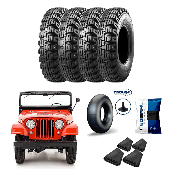 Jogo Pneu 750-16 Pirelli Anteo AT85 Candango 8 Lonas Com Câmara 4 Unidades