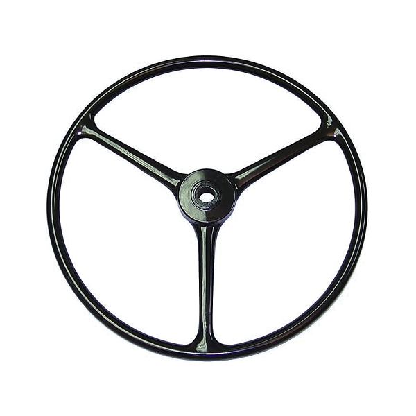 Volante De Direção De 03 Raios Jeep Willys CJ5 - Americano -Omix-Ada - Preto