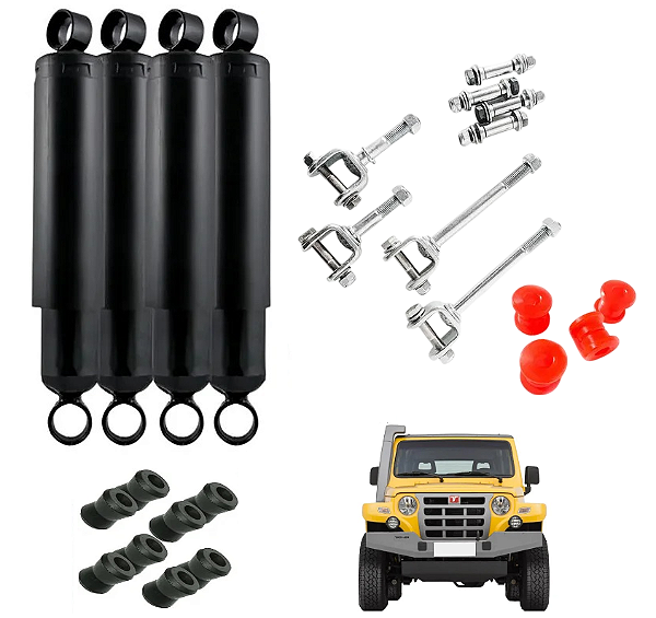 Kit Amortecedor 3 Polegadas+ Reposicionador de Amortecedor para Troller até 2014