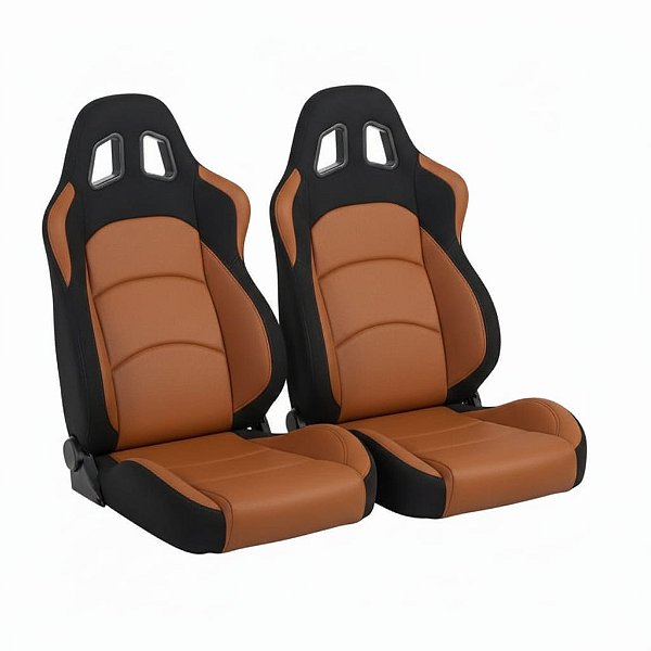 BANCO RALLYE DESIGN STRADALE EM COURVIN PRETO E MARROM