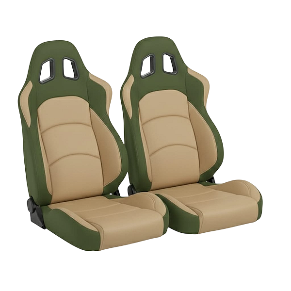 BANCO RALLYE DESIGN STRADALE EM COURVIN VERDE OLIVA E BEGE