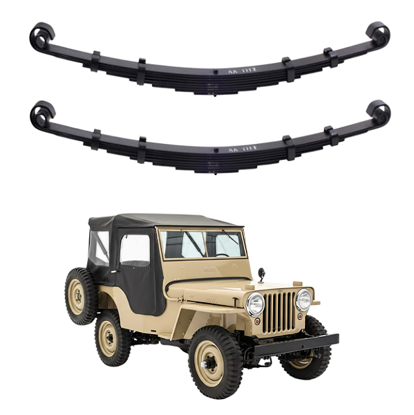 Feixe De Molas Dianteiro (Direito+Esquerdo) Jeep Willys CJ2A CJ3A CJ3B 1948 a 1954