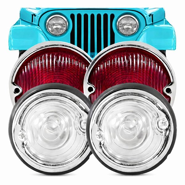Lanternas Dianteira e Traseira Jeep CJ5 Ford / Willys