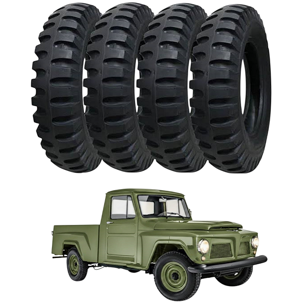 Pneu Militar AT06 Pirelli Anteo 650 x 16 F75 Willys / Ford - Jogo 4 Pneus