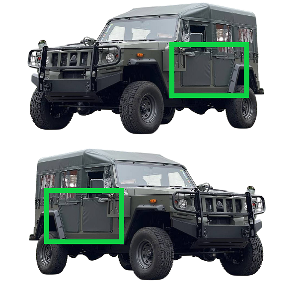 Jogo Portas Lona Agrale Marruá AM11 Militar Completo (4 Pçs)