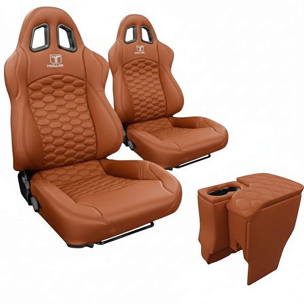 BANCO PARA TROLLER RALLYE DESIGN STRADALE EM COURVIN (PAR) + CONSOLE CARAMELO